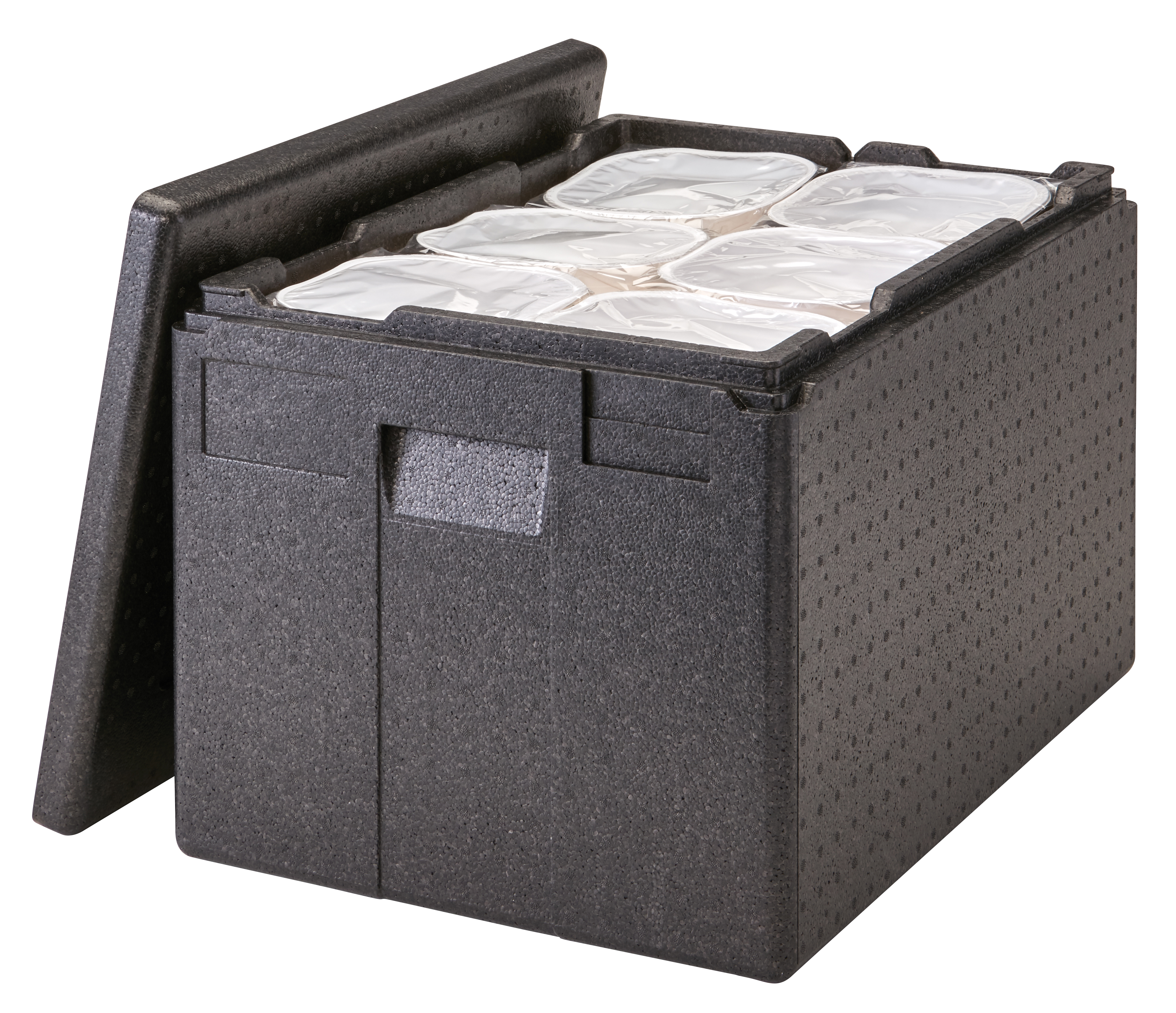 Cambro Cam GoBox® Mehrzweckbox Toplader Transportbox schwarz, passend für 4x GN1/1-100 mm, 1 Stück im Karton - EPP180XLT110