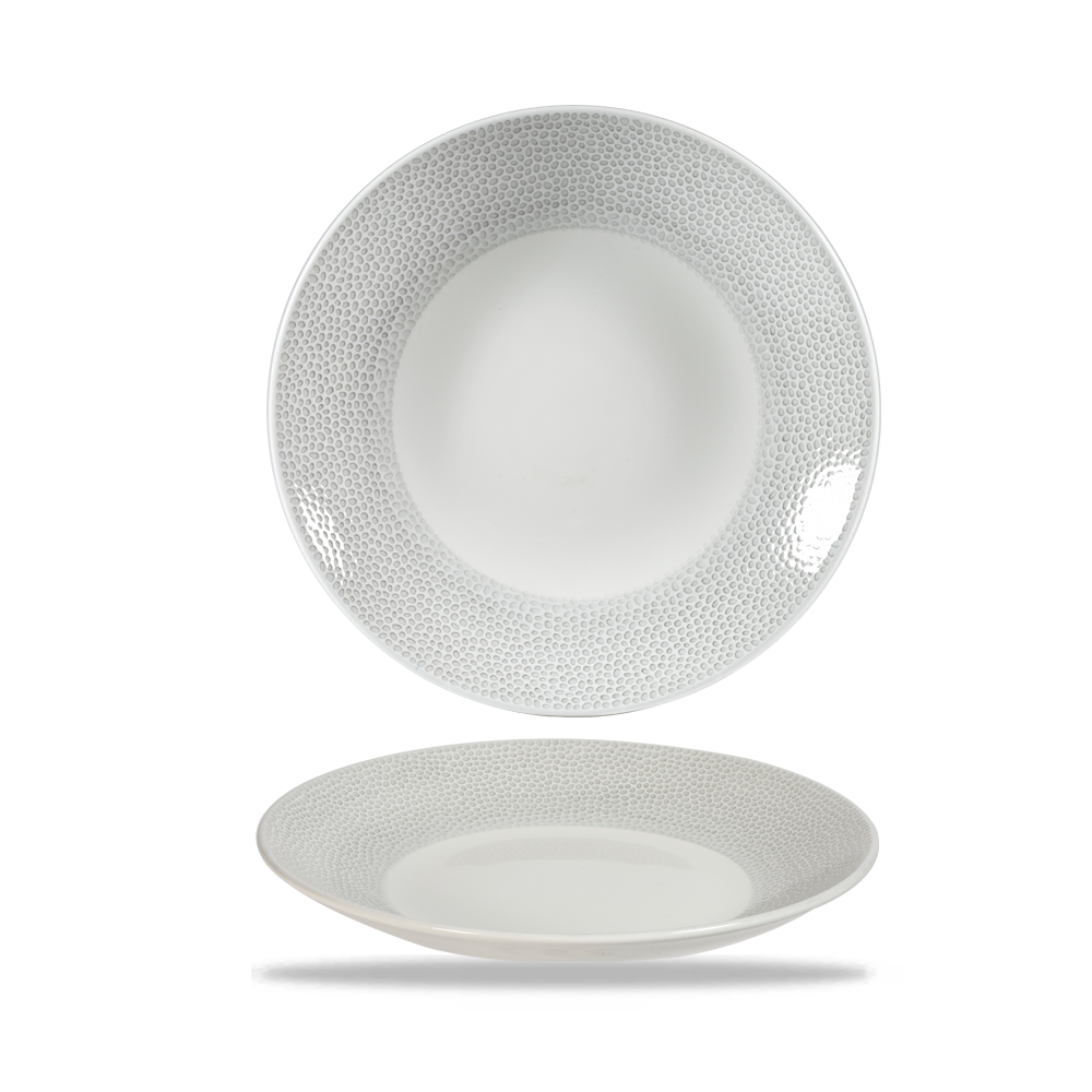 Churchill Isla Spinwash Schiefergrauer Tiefer Coupe Teller 25,08 cm, 12 Stück
