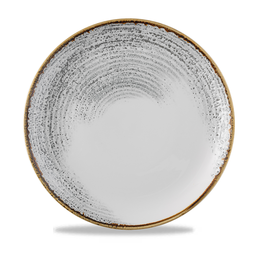 Churchill Super Vitrified Studio Prints Homespun Accents Jasper Grey Flache Coup Teller, 28.8 cm, 12 Stück