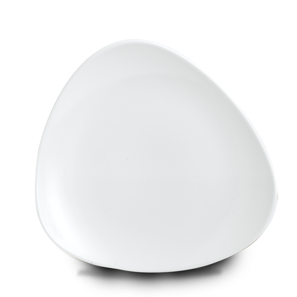 Churchill Super Vitrified Vellum Dreiecksteller, 26,5 cm, 12 Stück, Weiß