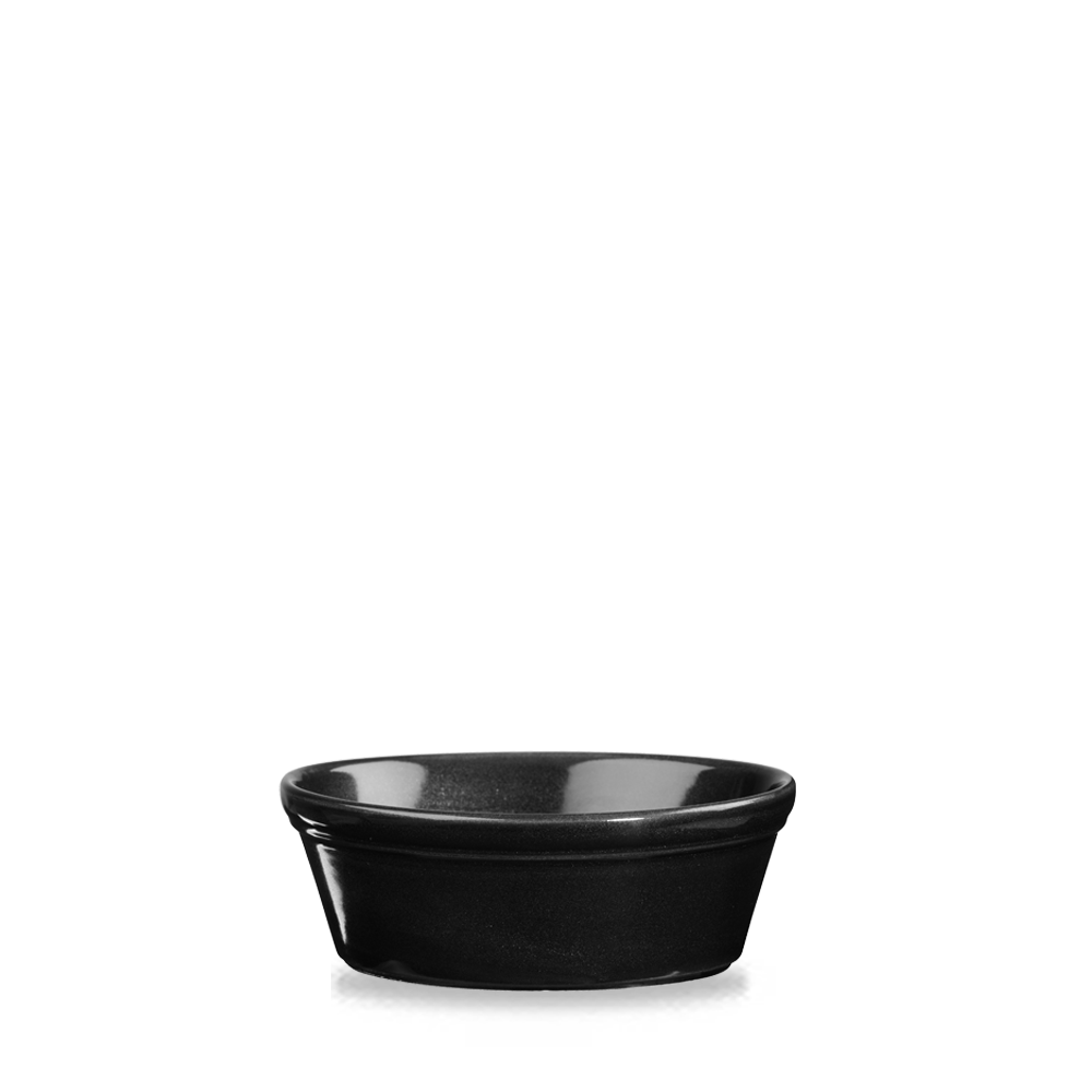 Churchill Super Vitrified Metallic Black Oval Pfanne 15.2x11.3cm 45cl, 12 Stück