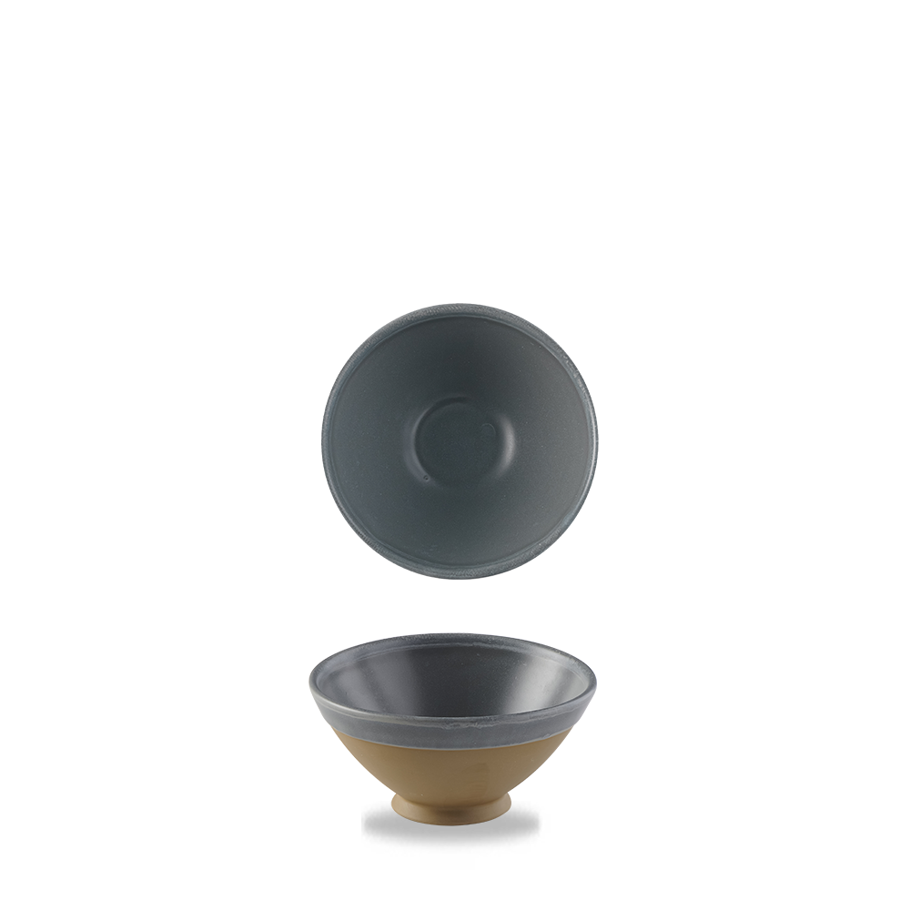 Churchill Super Vitrified Emerge Seattle Grey Fußschale 16cm/H:8cm /70cl, 6 Stück, Seattle Grau, rund