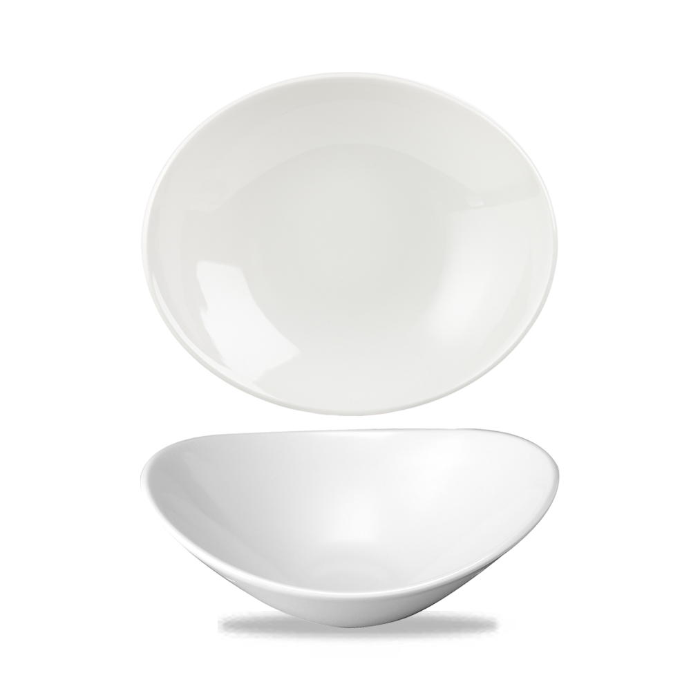 Churchill Super Vitrified Orbit Schale Oval 20,5cm / 48cl, 12 Stück, Weiß