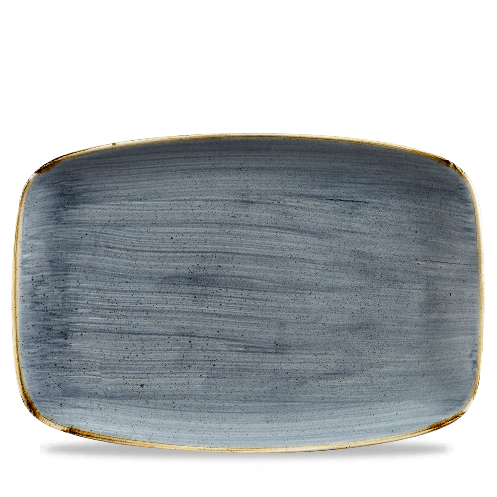 Churchill Super Vitrified Stonecast Blueberry Chefs Oblong Platte 34.4 x 23.4cm, 6 Stück