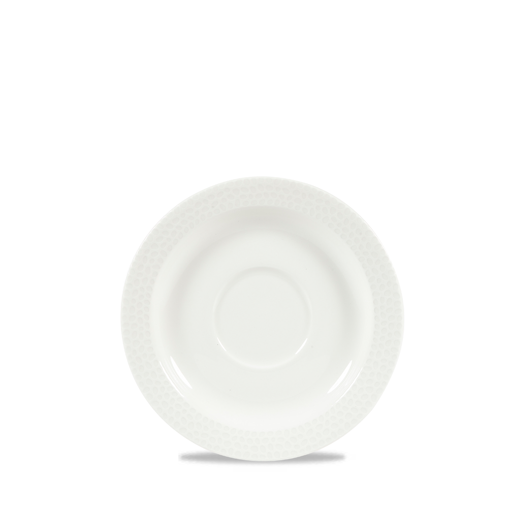 Churchill Isla Super Vitrified Untertasse, 15 cm, 12 Stück, weiß, rund