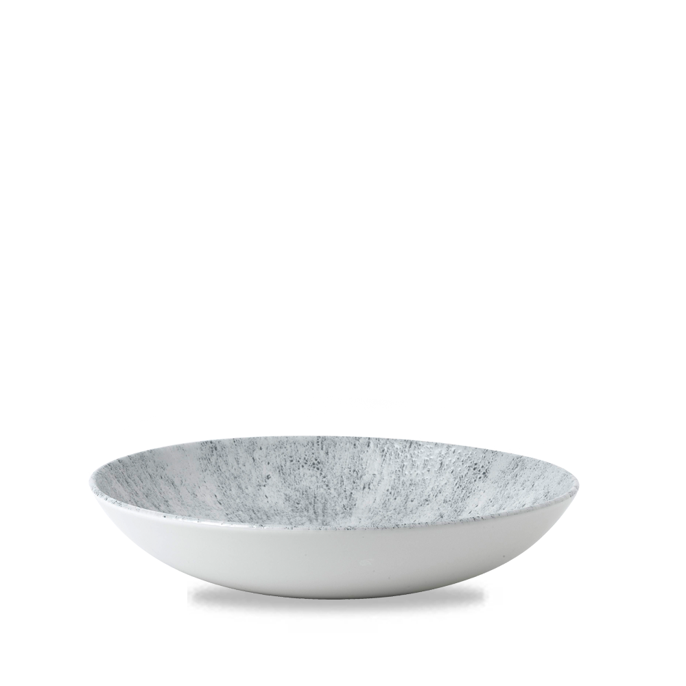 Churchill Super Vitrified Studio Prints Stone Pearl Grey Tief Coup Teller, 24,8 cm, 12 Stück
