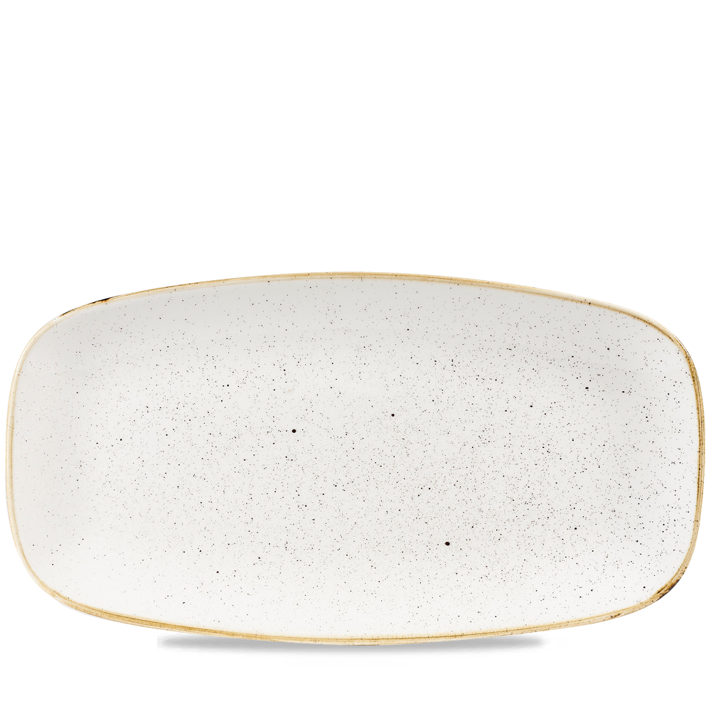 Churchill Super Vitrified Stonecast Barley White Chefs Oblong Platte 35.5X18.9Cm, 6 Stück