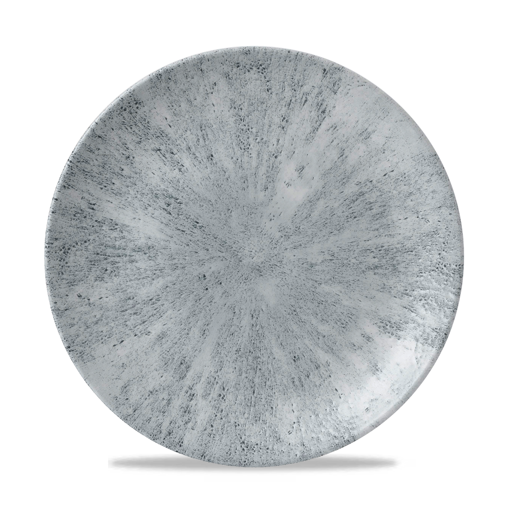 Churchill Super Vitrified Studio Prints Stone Pearl Grey Flache Coup Teller, 26 cm, 12 Stück