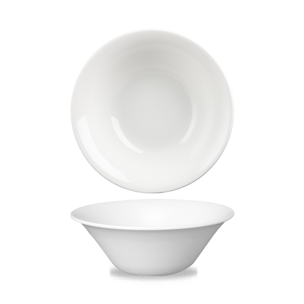 Churchill Super Vitrified Snack Attack Salatschale, 22,3 cm, 12 Stück, weiß, rund