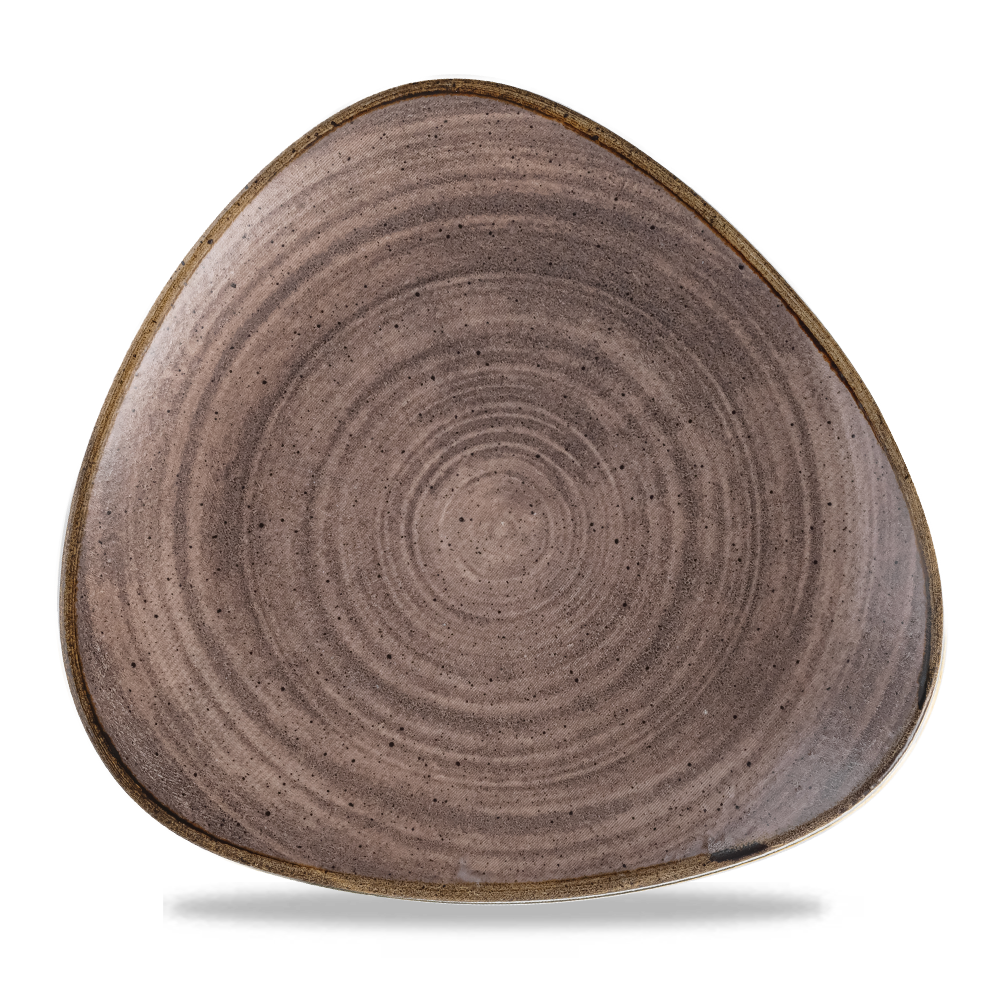 Churchill Stonecast Raw Brown Dreieckig Teller 26,5cm, 12 Stück