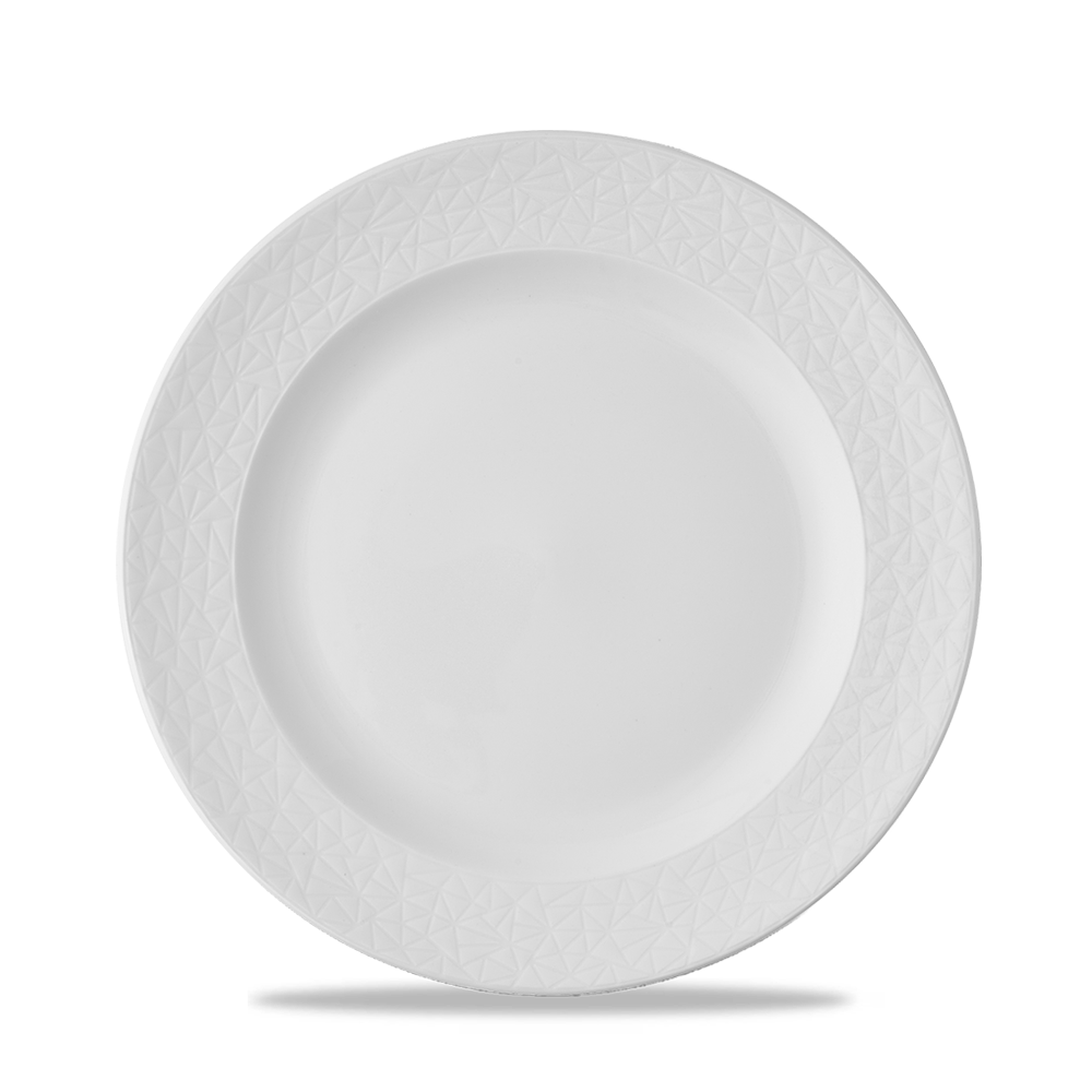 Churchill Alchemy Abstract Flache Teller, 23 cm, 12 Stück, weiß, rund