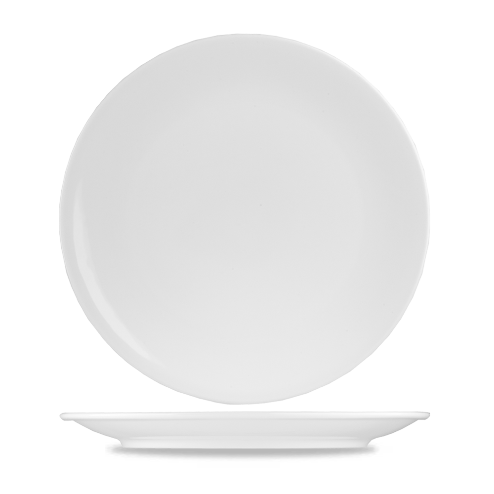 Churchill Art De Cuisine Menu Porcelain Teller Flach Coup 27Cm, 6 Stück, Weiß, Rund