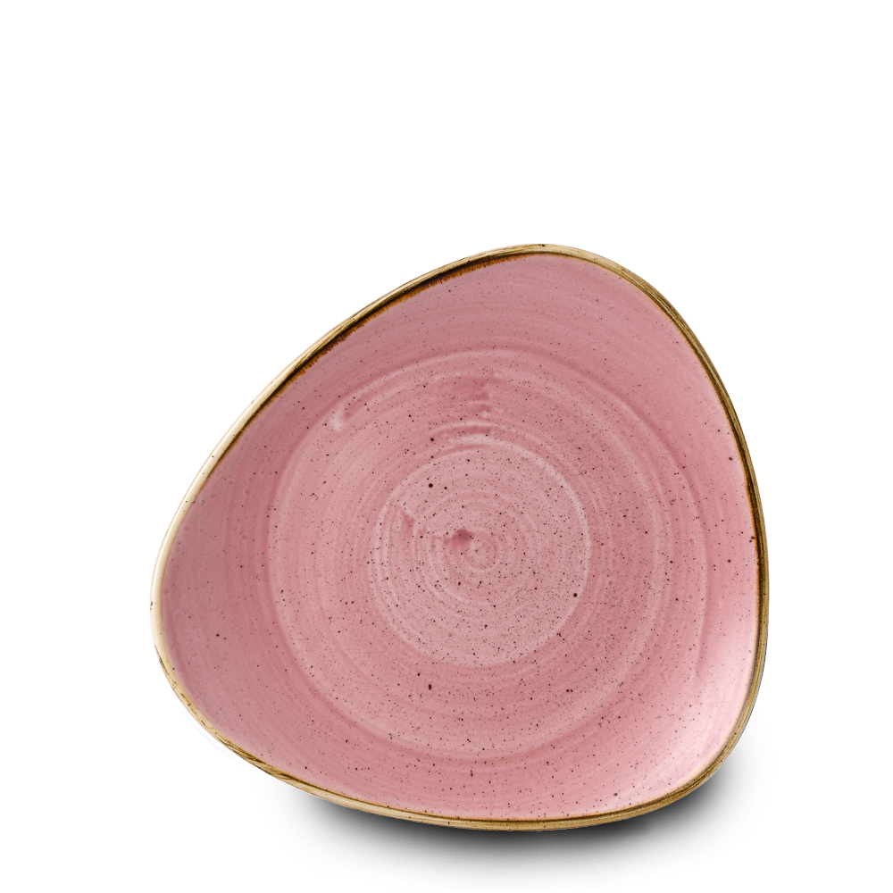 Churchill Super Vit Stonecast Pink Dreiecksteller, 22,9 cm, 12 Stück