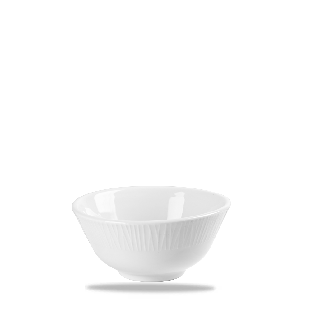 Churchill Super Vitrified Bambus Reisschale 11,5cm, 12 Stück, Weiß, Rund