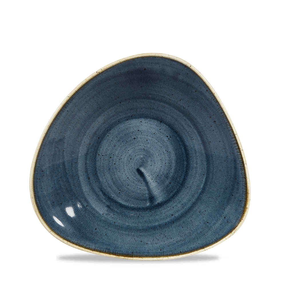 Churchill Super Vitrified Stonecast Blueberry Schale Tief Dreieck 21x21cm, 12 Stück