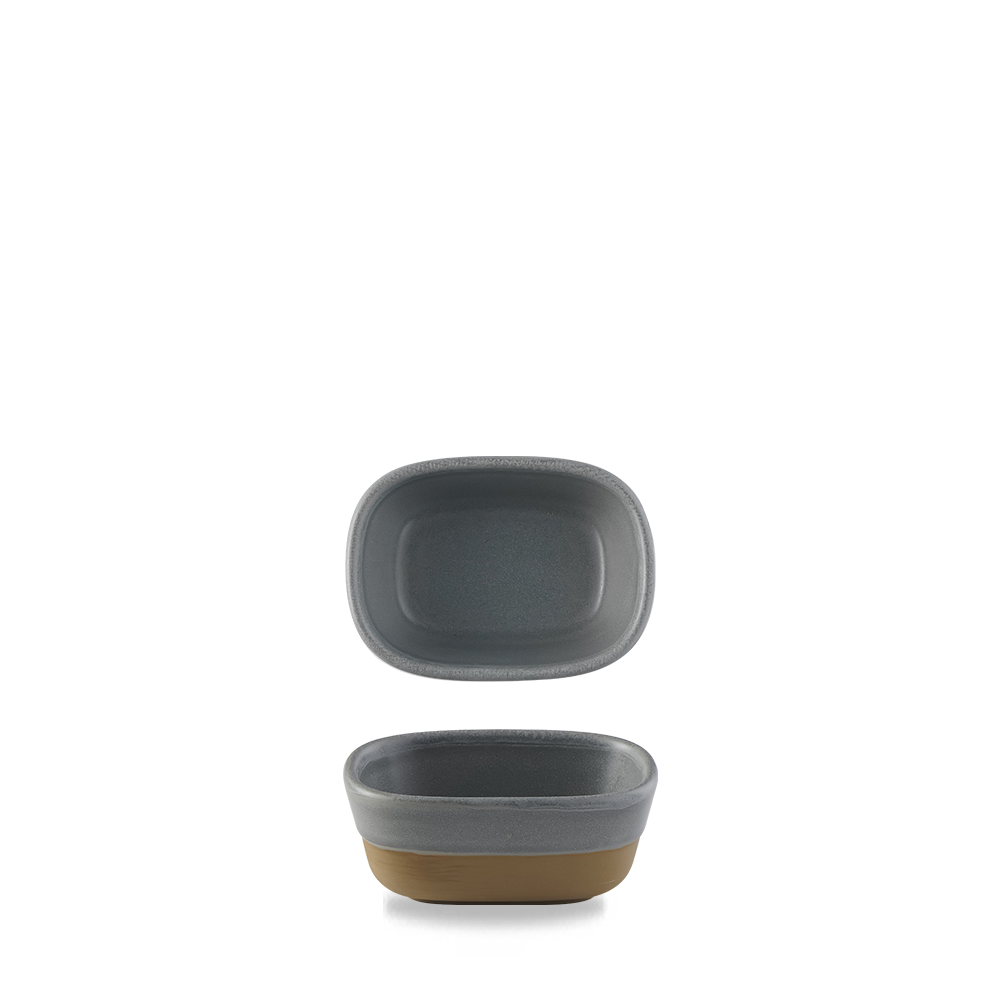 Churchill Super Vitrified Emerge Seattle Grey Schale Tief 12x8,8x5cm, 6 Stück, Seattle Grau Rund