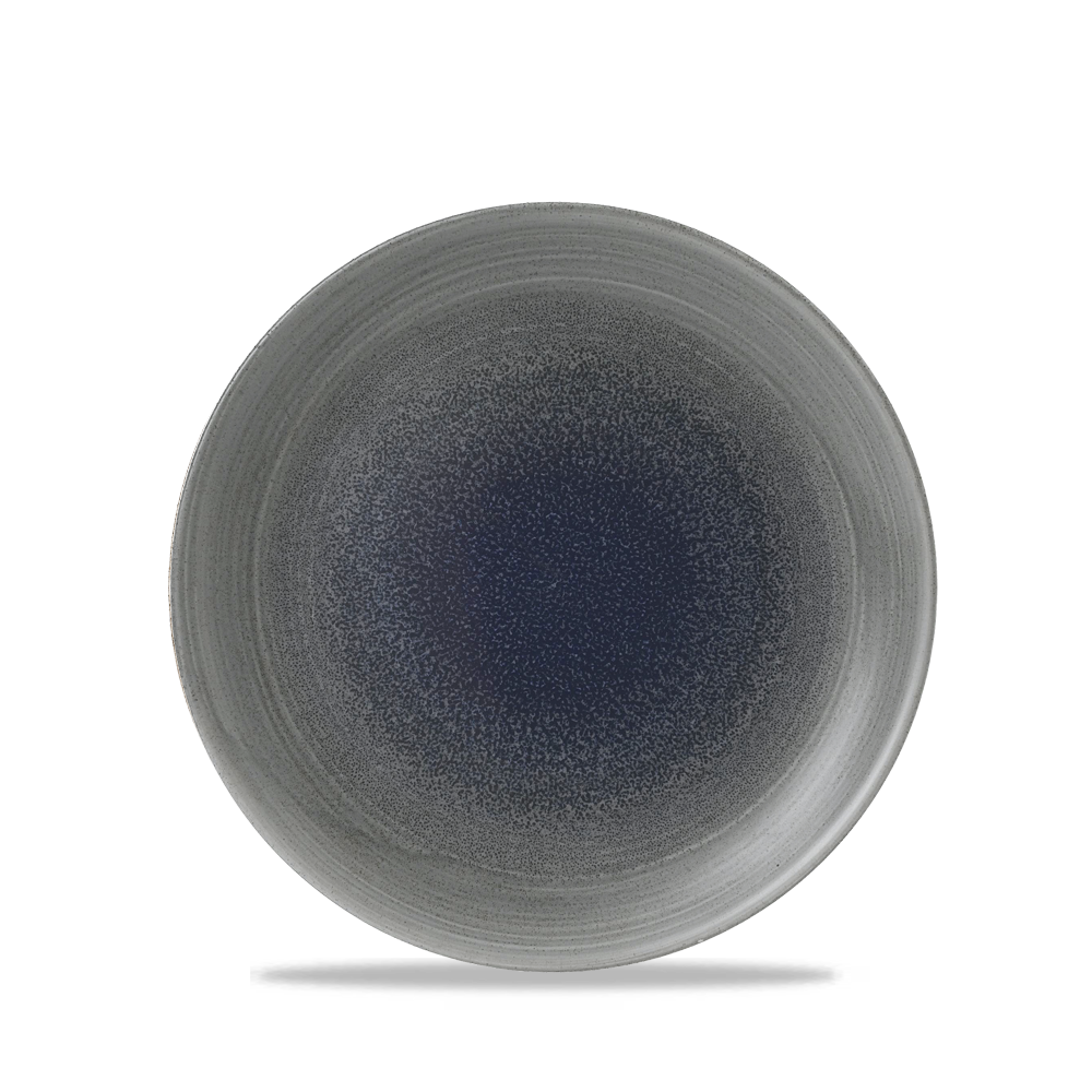 Churchill Super Vitrified Stonecast Aqueous Fjord Flache Coup Teller, 21,7 cm, 12 Stück