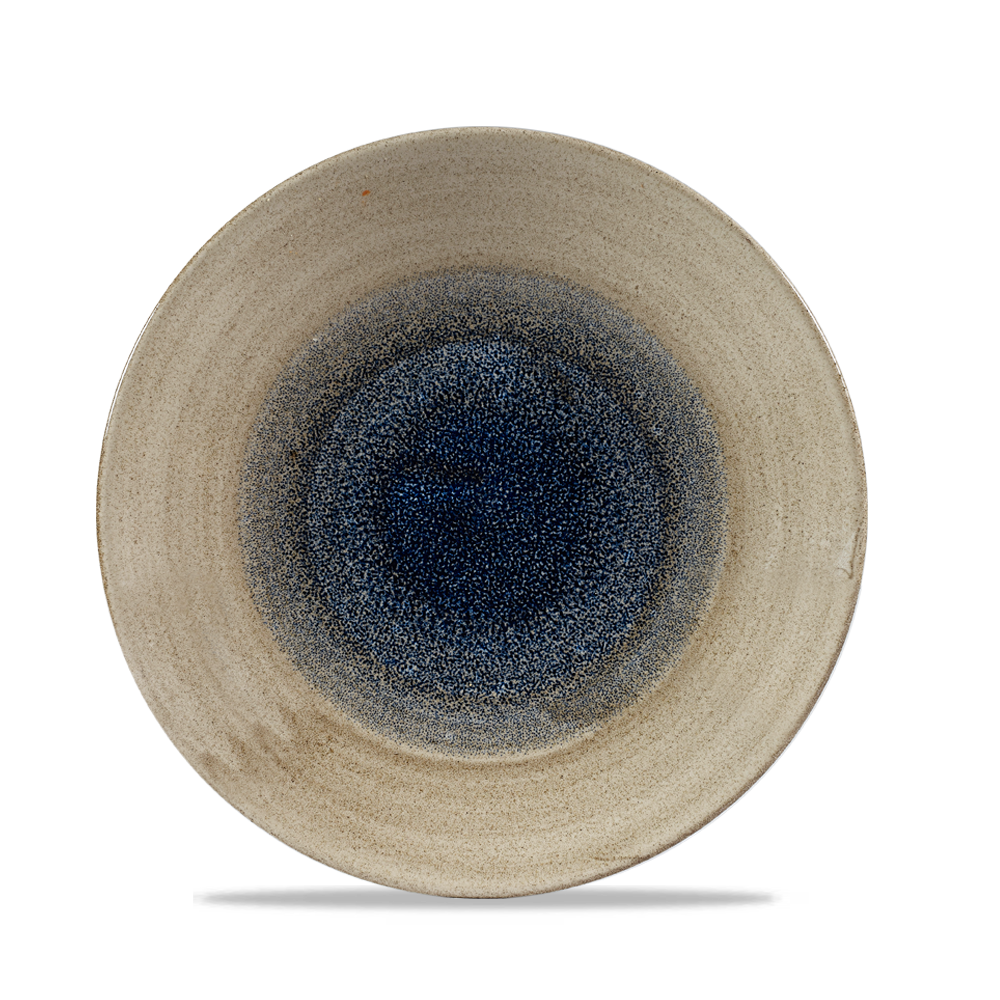 Churchill Super Vitrified Stonecast Aqueous Bayou Teller, 25,5 cm, 12 Stück, rund