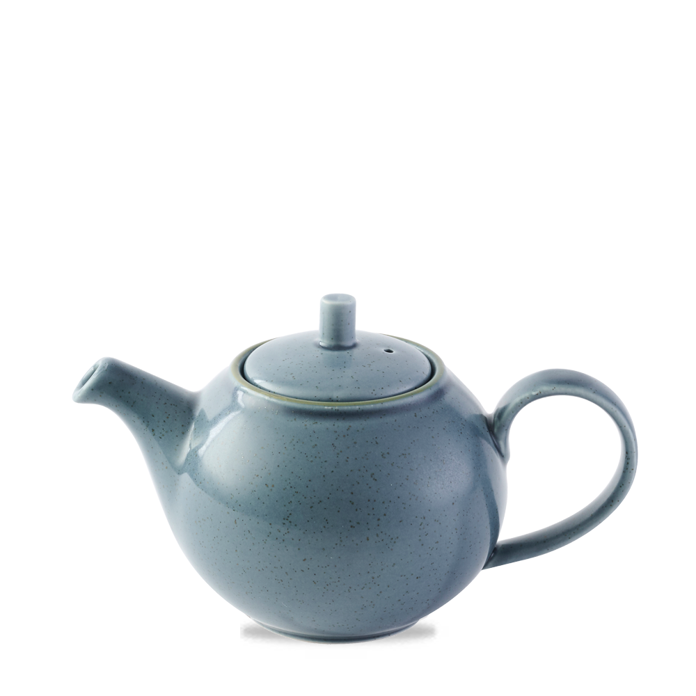Churchill Super Vitrified Stonecast Blueberry Teekanne 42.6cl 15oz H: 10.5cm, 4 Stück