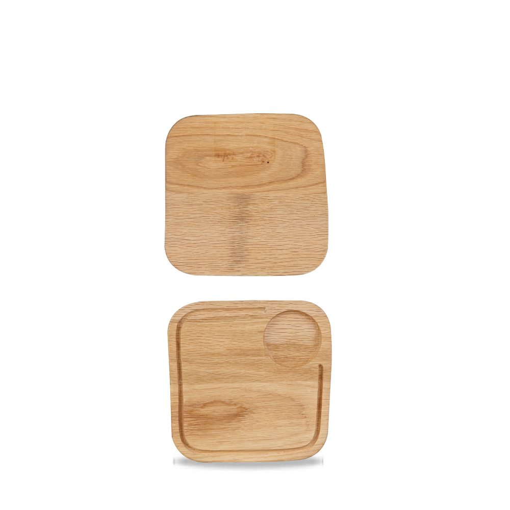 Churchill Rustics Eichenbretter - Quadratisch mit Griff, 20x20cm, 4 Stück