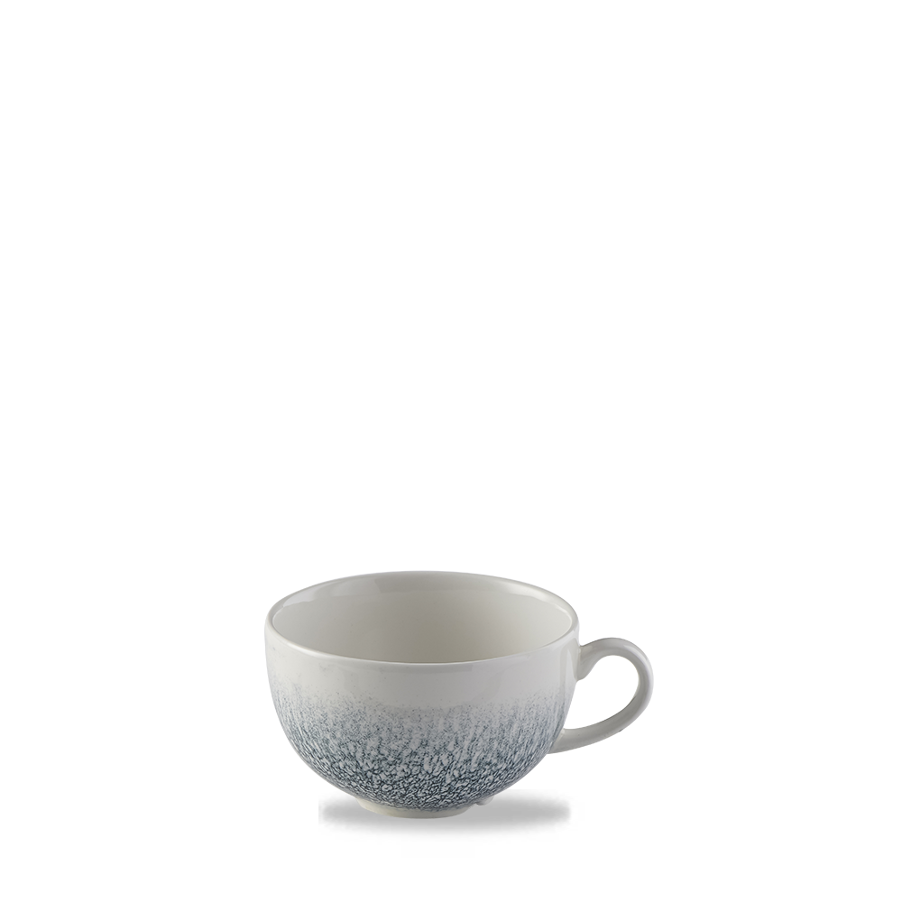 Churchill Super Vitrified Studio Prints Raku Topaz Blue Cappuccino Tasse 34Cl, 12 Stück
