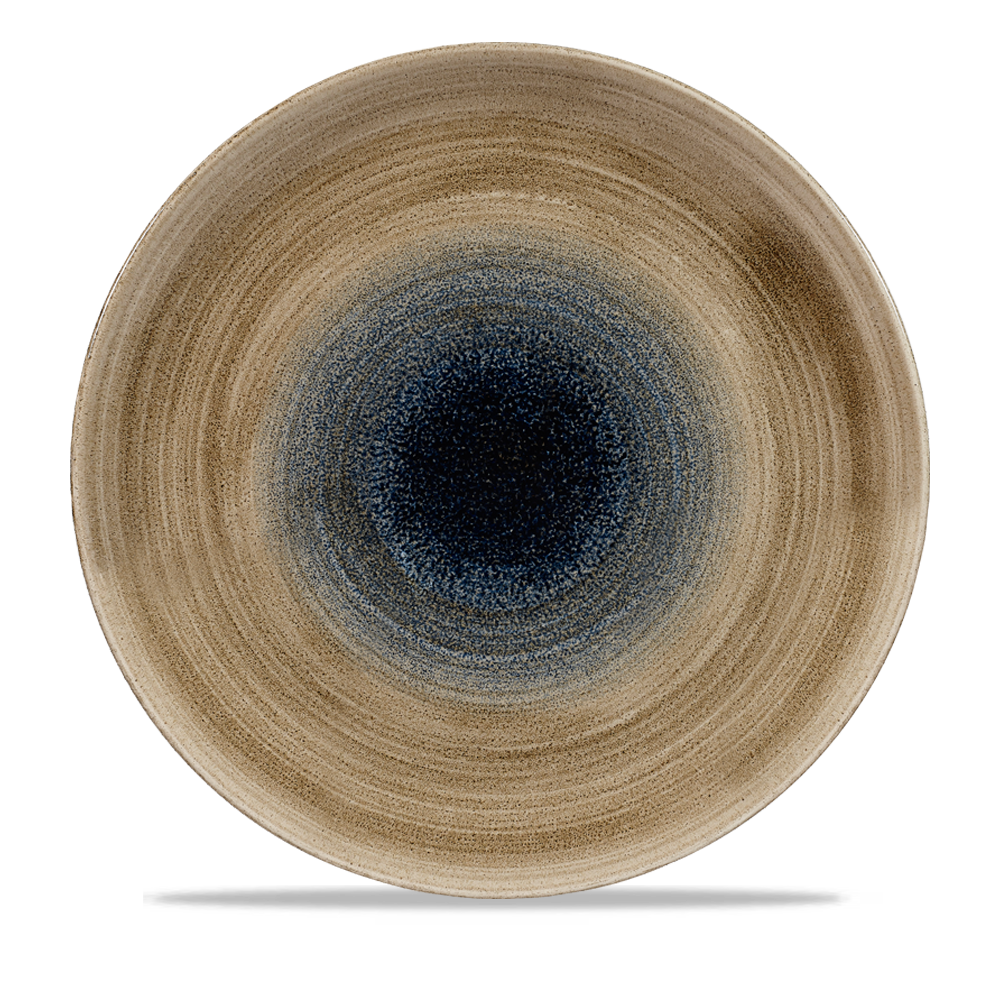 Churchill Super Vitrified Stonecast Aqueous Bayou Flacher Coup Teller, 28,8 cm, 12 Stück