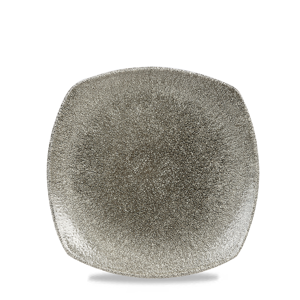 Churchill Super Vitrified Studio Prints Raku Quartz Black Platte Quadrat, 21,5 cm, 12 Stück