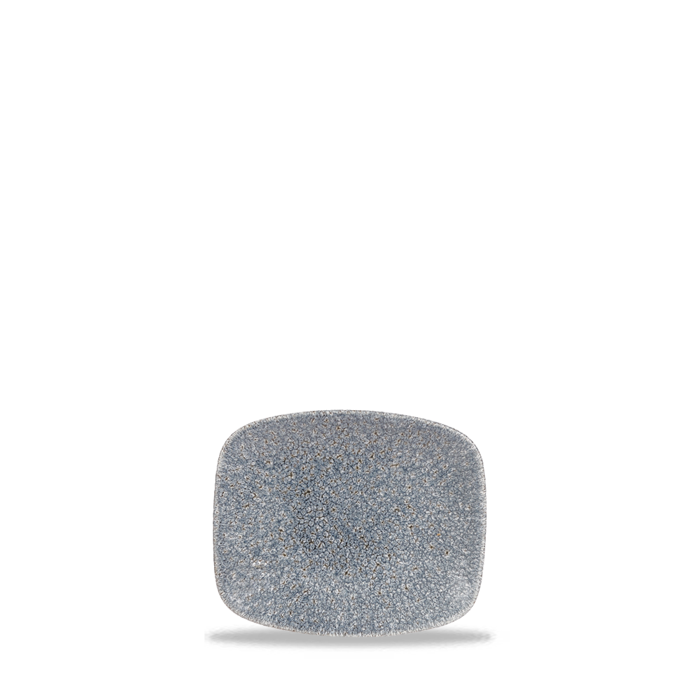 Churchill Super Vitrified Studio Prints Raku Topaz Blue Oblong Chefs Platte 15.4 x 12.6 cm, 12 Stück