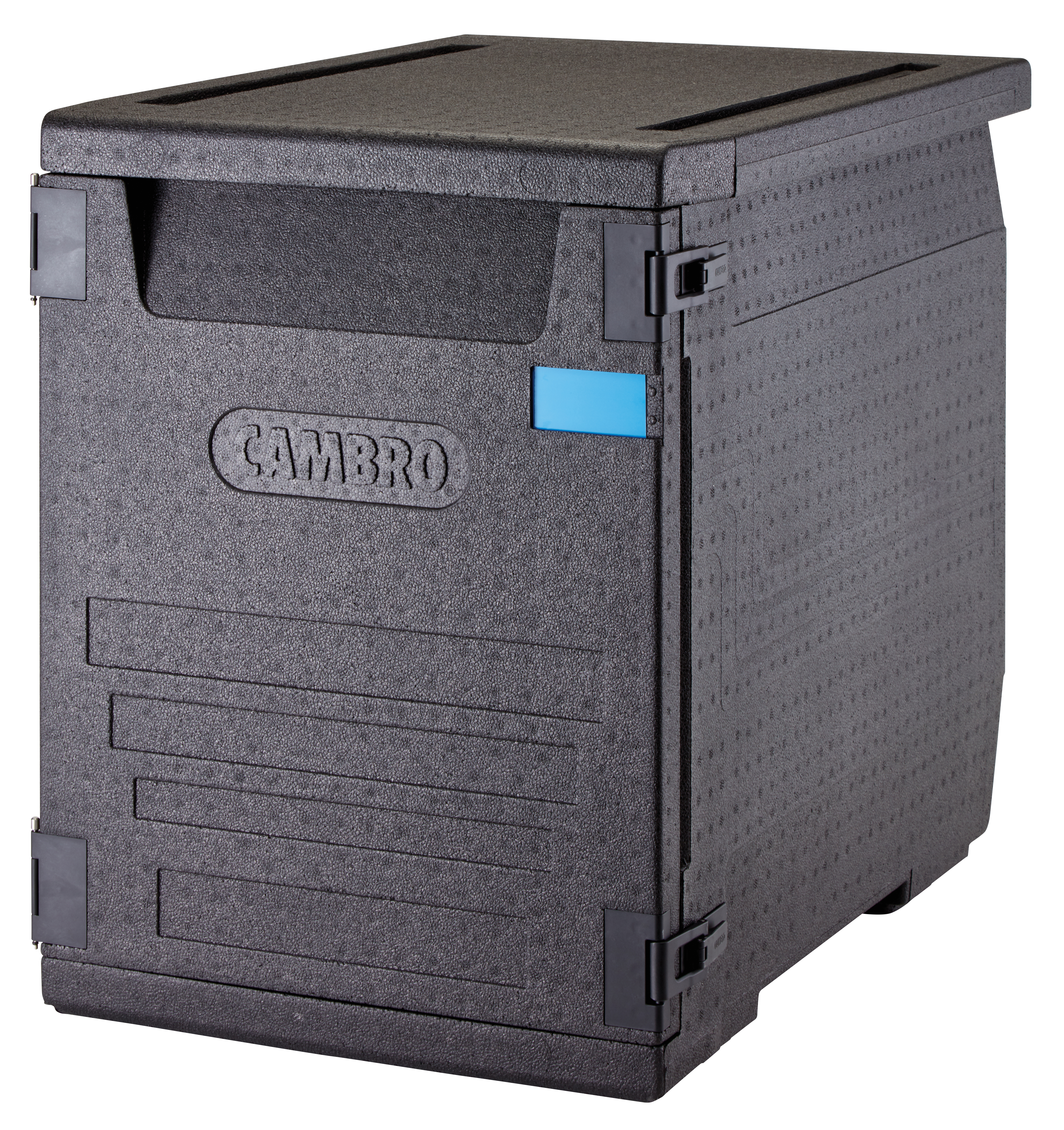 Cambro Cam GoBox® Frontlader 40x60cm schwarz mit 6 Auflageschienen, 1 Stück im Karton - EPP4060F6R110