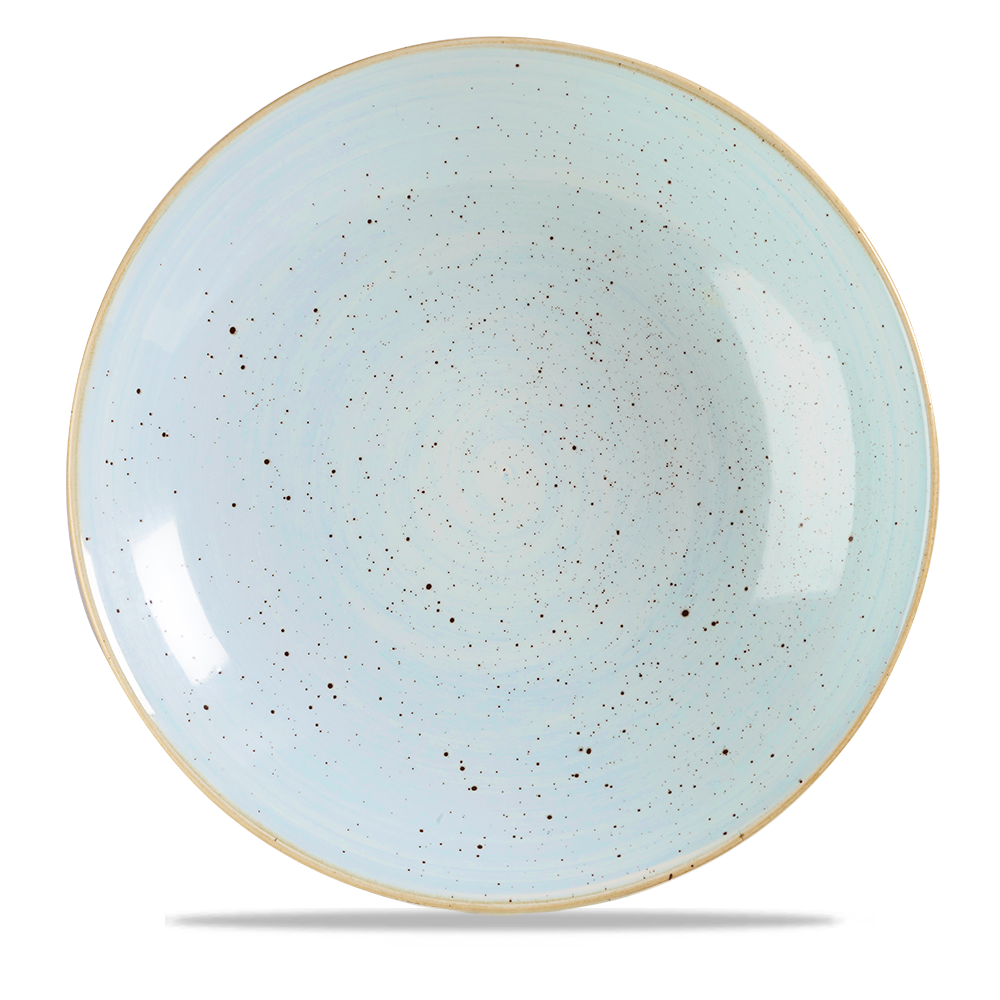 Churchill Super Vitrified Stonecast Duck Egg Teller Tief Coup 31cm, 6 Stück, Entenei Blau, Rund