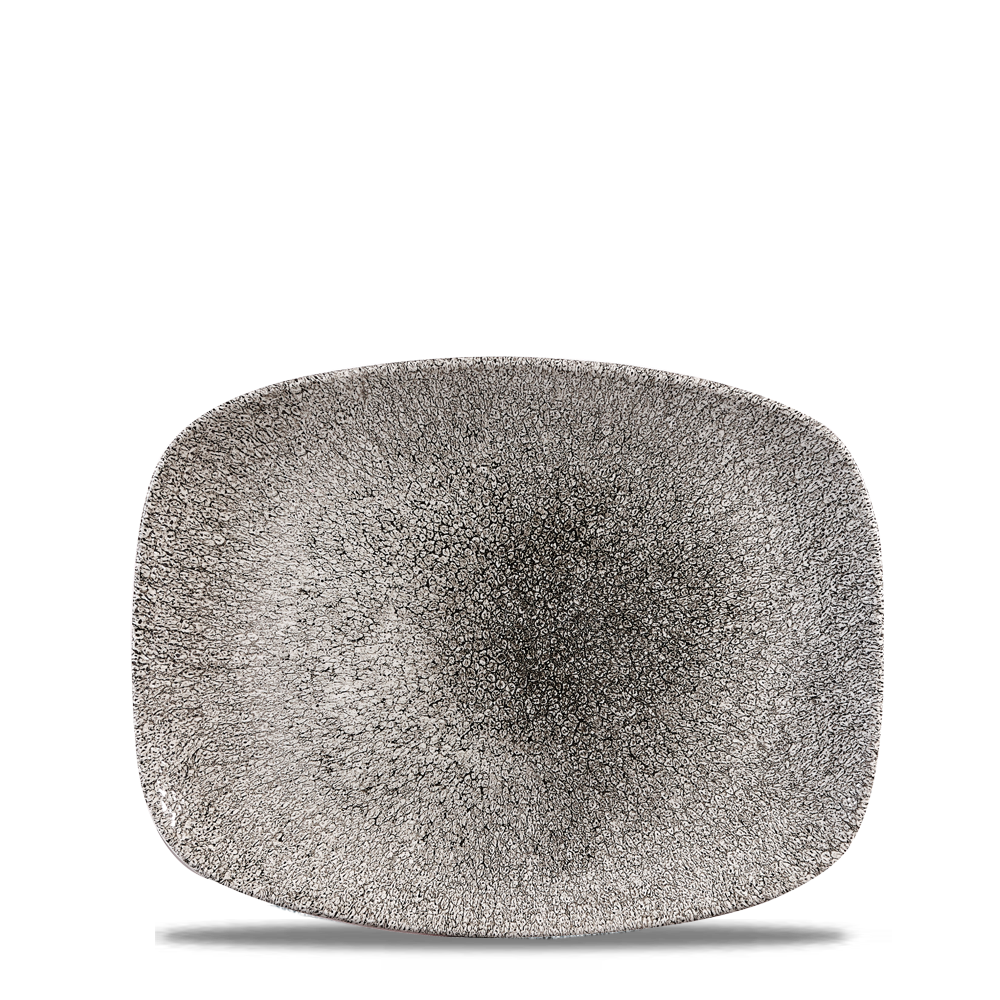 Churchill Super Vitrified Studio Prints Raku Quartz Black Chefs Oblong Platte 26.1X20.2Cm, 12 Stück