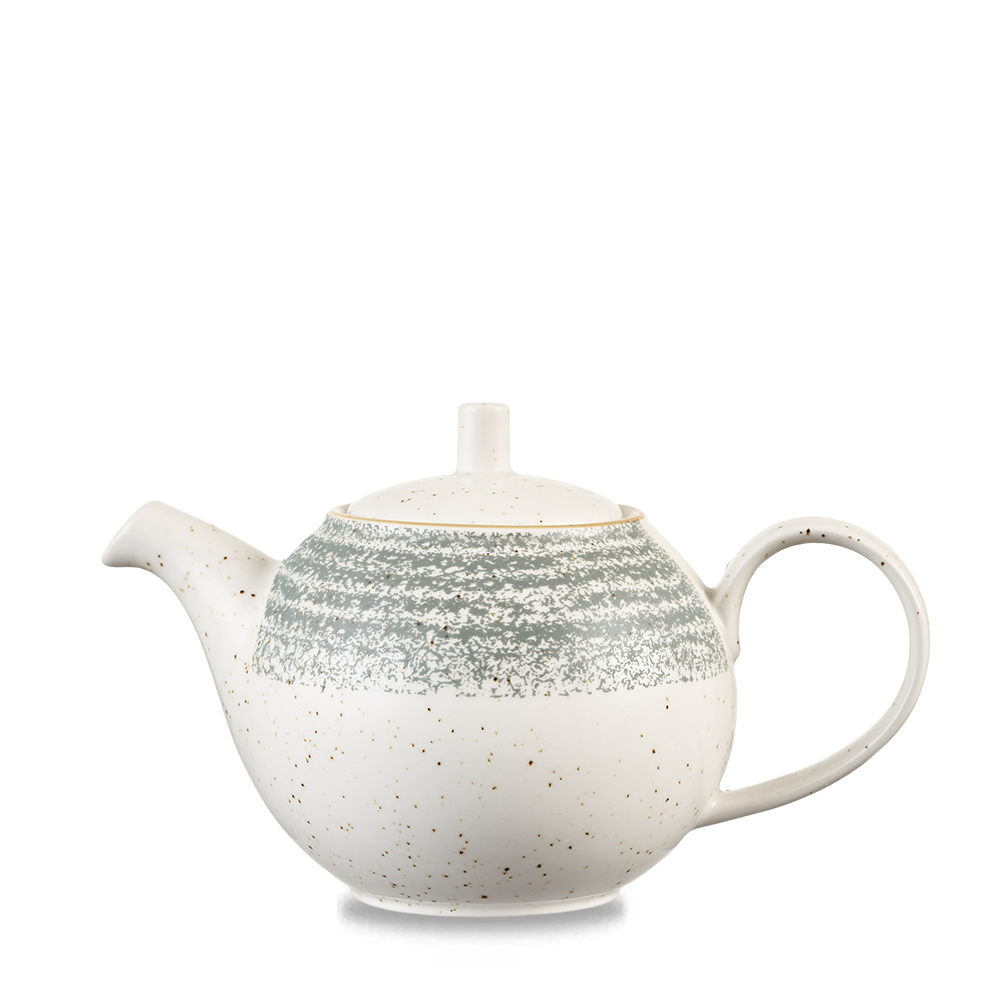 Churchill Super Vitrified Studio Prints Homespun Getränkekanne 42,6Cl, 4 Stück, Stein Grau, Rund