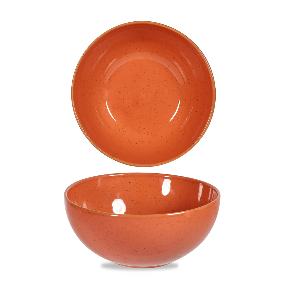 Churchill Super Vitrified Stonecast Orange Bowl 18.30cm/107,5cl, 6 Stück, Gewürzorange, rund