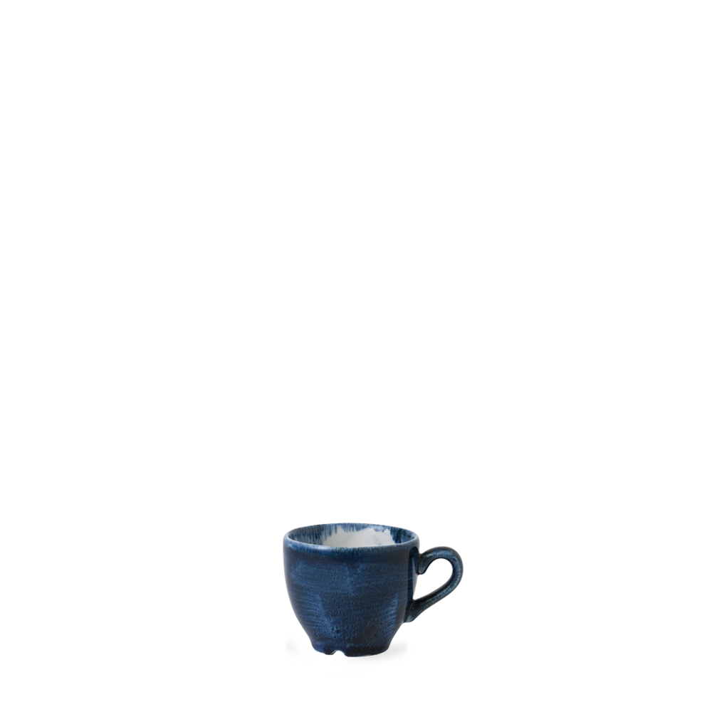 Churchill Super Vitrified Stonecast Plume Ultramarine Espresso Tasse 9Cl, 12 Stück, Rund