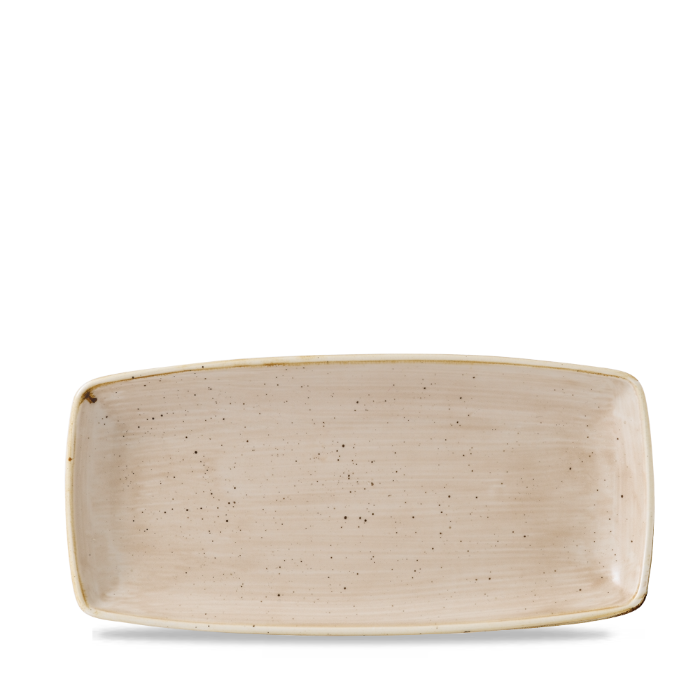 Churchill Super Vitrified Stonecast Nutmeg Cream Oblong Platte 29,5X 15Cm, 12 Stück