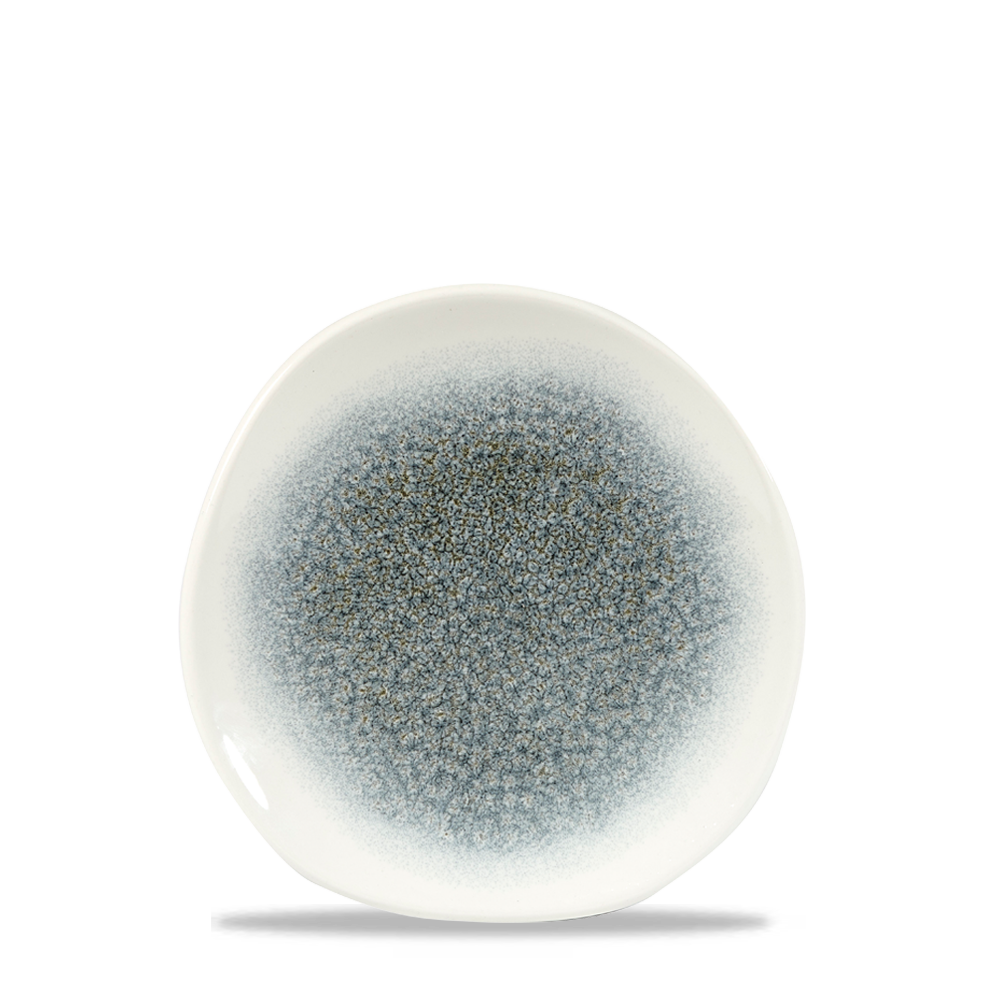 Churchill Super Vitrified Studio Prints Raku Topaz Blue Teller Organisch 18,6cm, 12 Stück