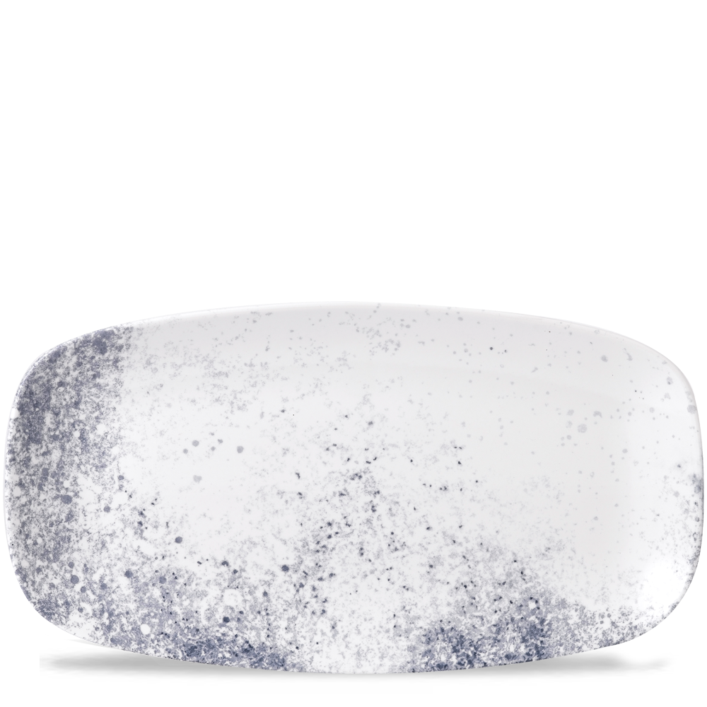 Churchill Super Vitrified Studio Prints Haze Chefs Oblong Platte 35.5X18.9Cm, 6 Stück, Blau, Rechteck