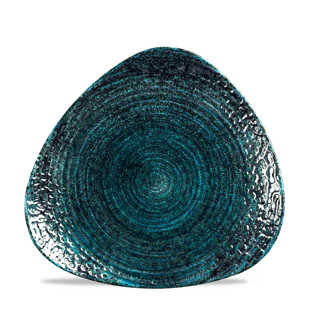 Churchill Super Vitrified Homespun Chroma Blue Teller Dreieckig 22.9cm, 12 Stück