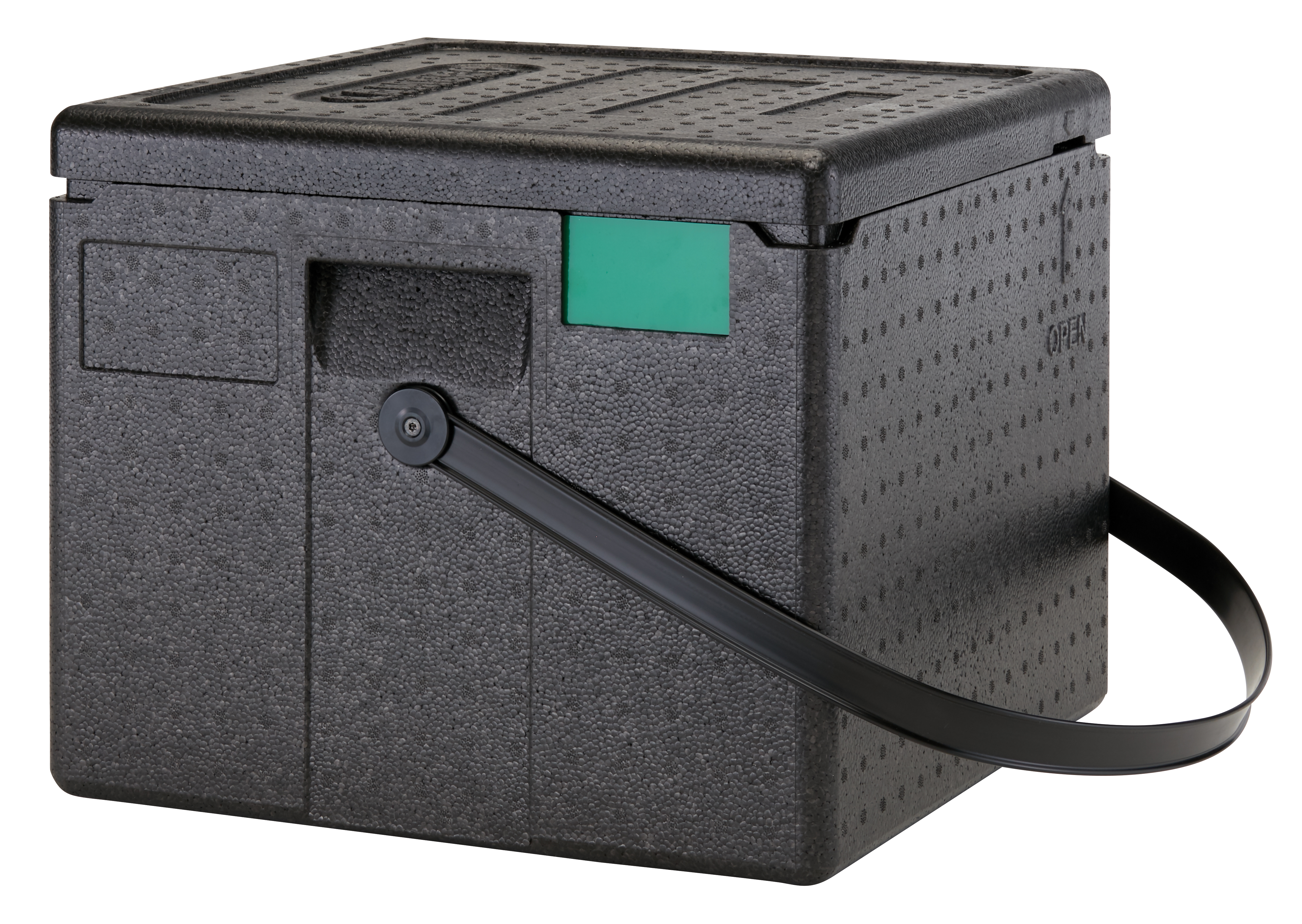 Cambro Cam GoBox® Pizza Toplader, Transportbox mit Tragegurt schwarz, 1 Stück im Karton - EPPZ35175BST110