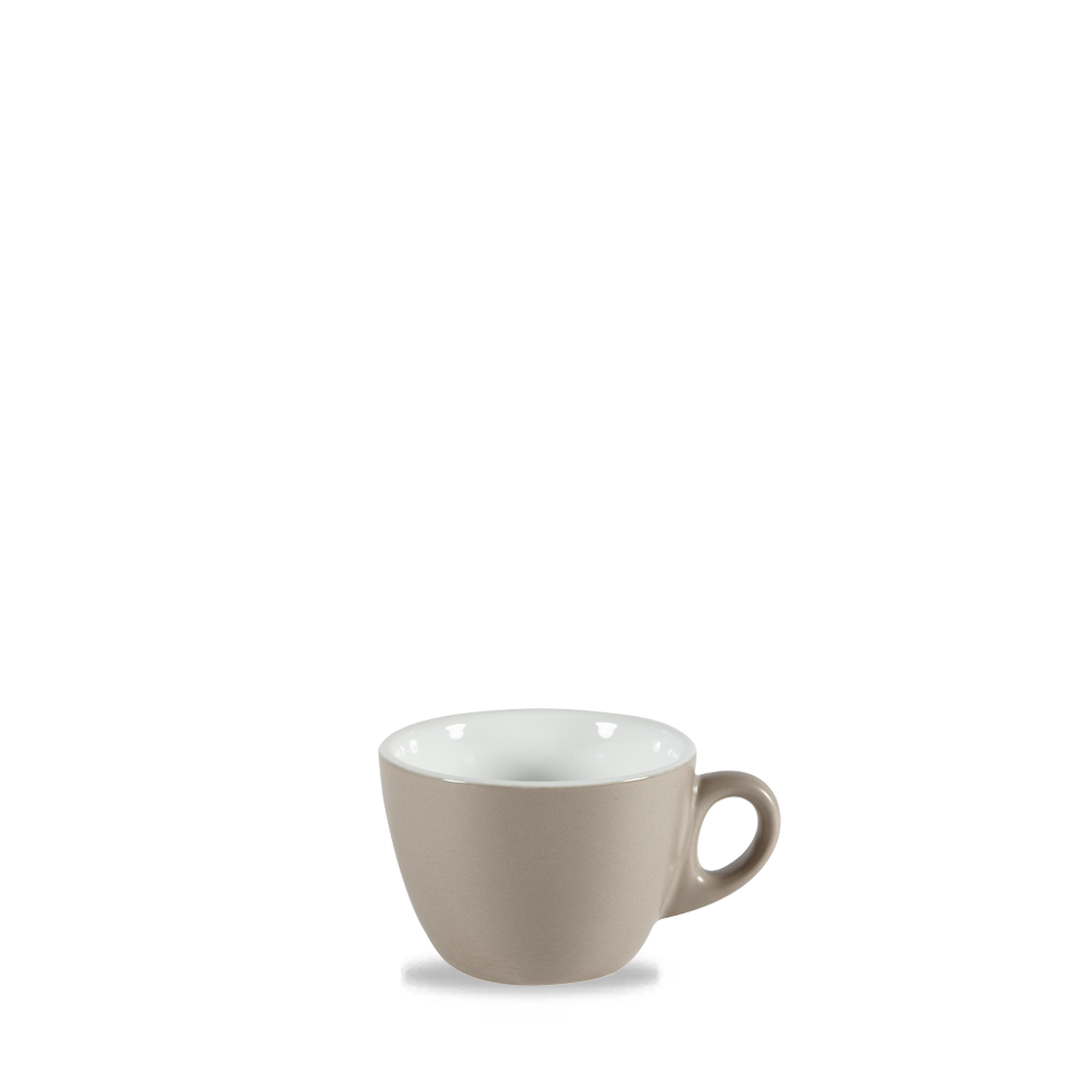 Churchill Art De Cuisine Menu Shades Cappuccino Tasse Grau 19,9Cl, 6 Stück, Rauchgrau, Rund