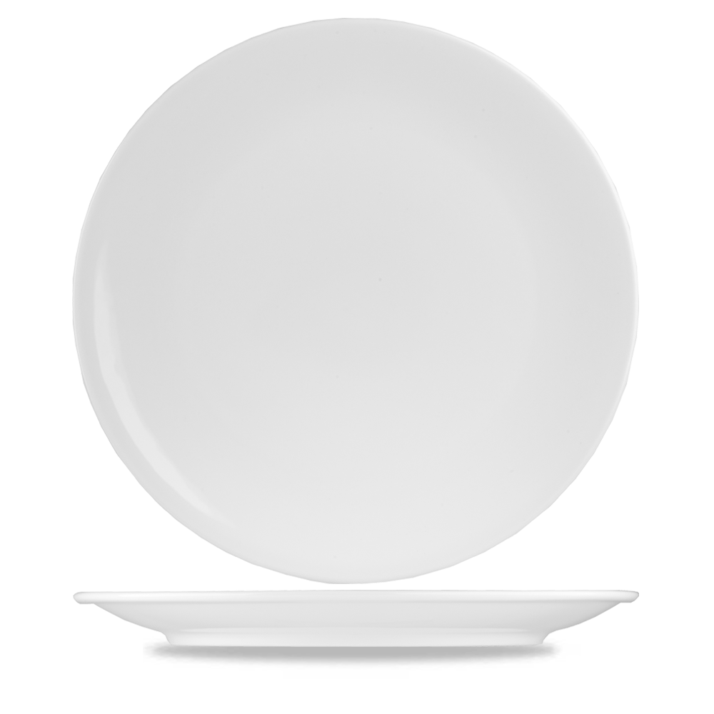 Churchill Art De Cuisine Menu Porcelain Teller Flach Coup 31Cm, 6 Stück, Weiß, Rund