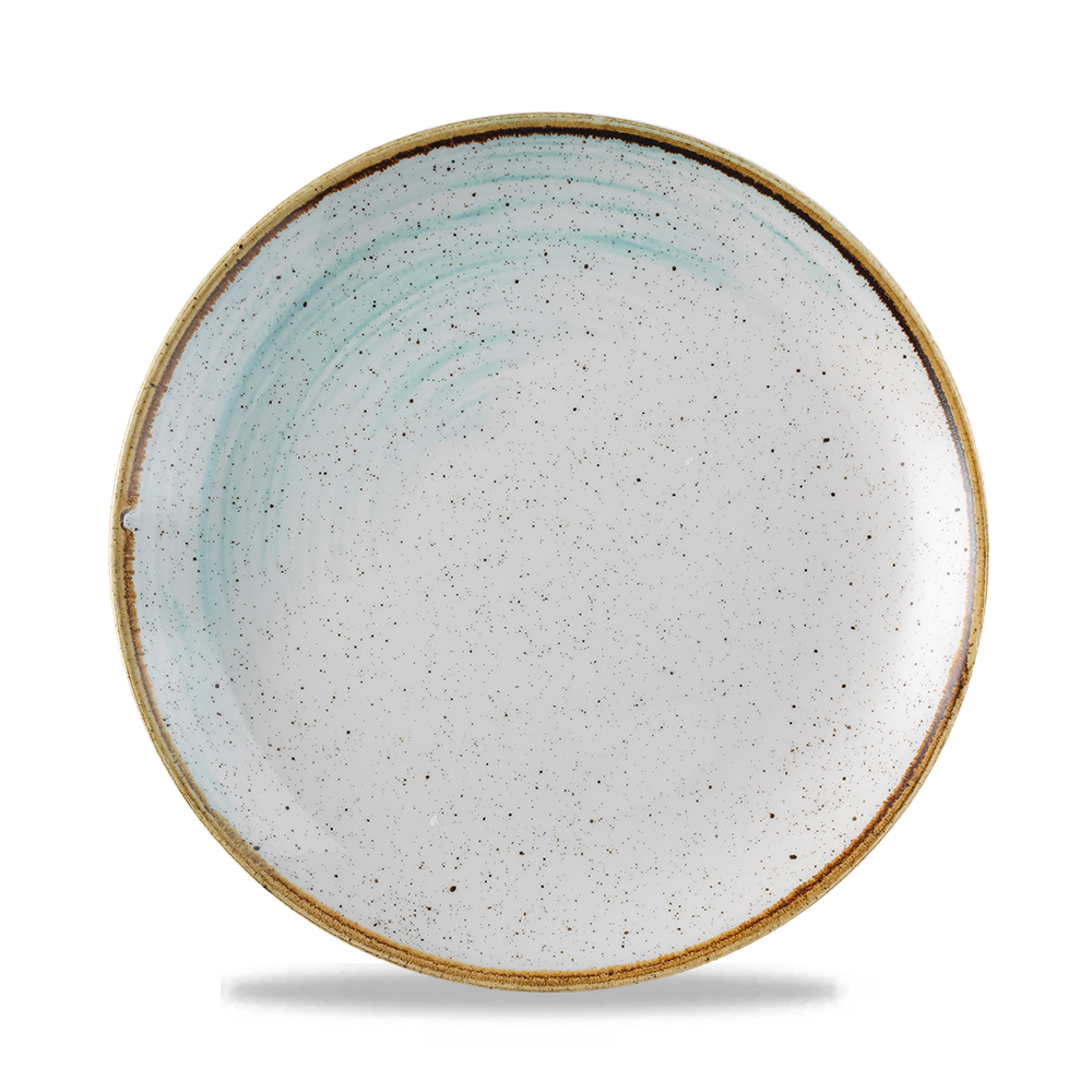 Churchill Super Vitrified Stonecast Accents Duck Egg Blue Flache Coup Teller, 21.7 cm, 12 Stück