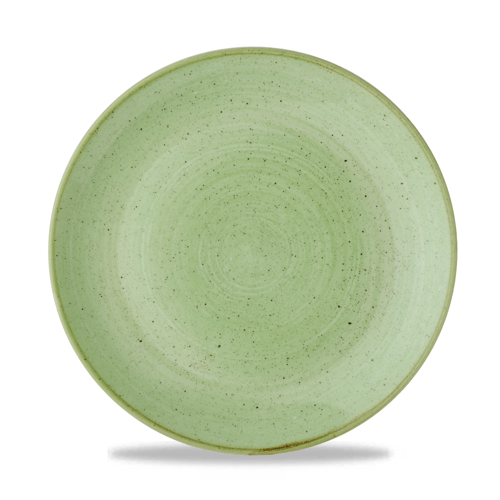Churchill Super Vitrified Stonecast Sage Green Flache Coup Teller, 26 cm, 12 Stück