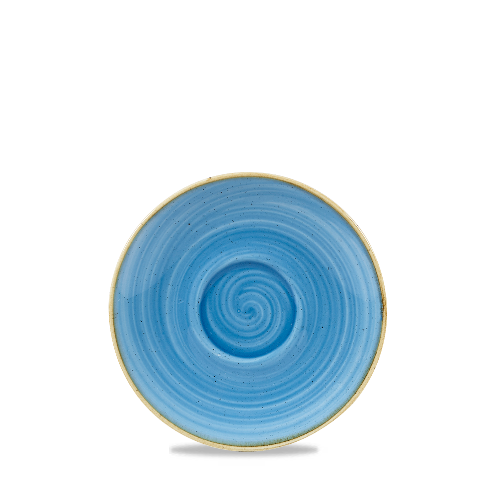Churchill Super Vitrified Stonecast Cornflower Blue Cappuccino Untertasse, 15,6 cm, 12 Stück