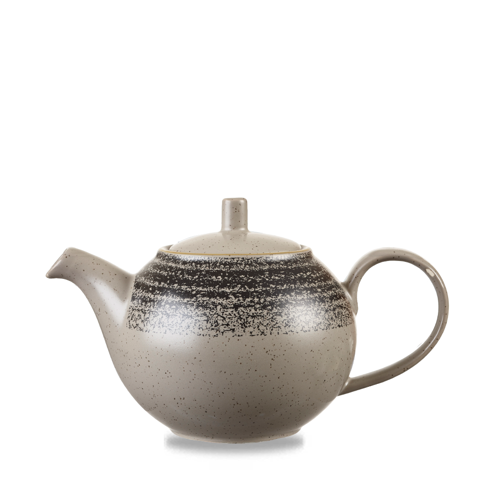Churchill Studio Prints Holzkohle Schwarze Kaffeekanne 444 ml, 4 Stück