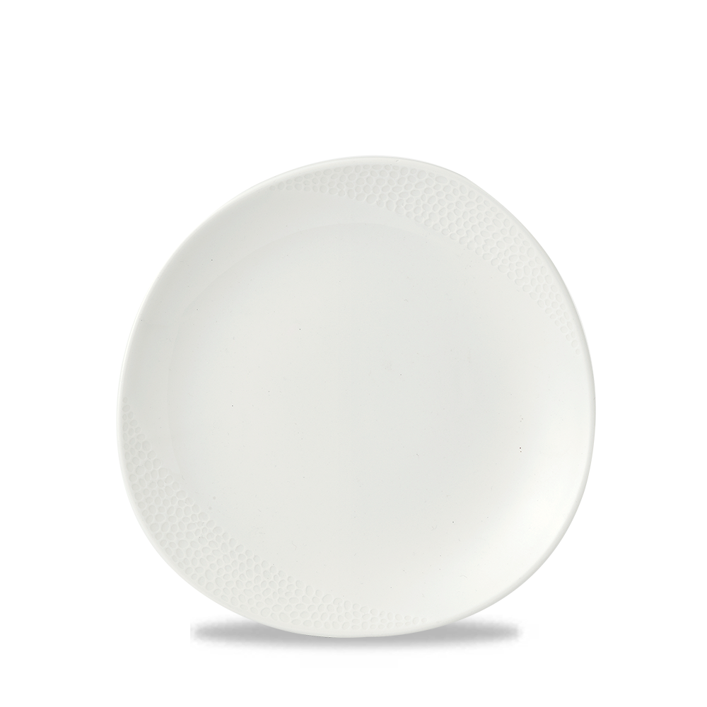 Churchill Isla Organi. Flache Teller 21cm, 12 Stück, Weiß, Rund