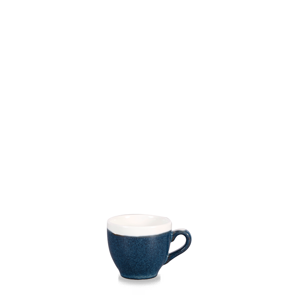 Churchill Super Vitrified Monochrome Saphirblau Espresso Tasse 10Cl, 12 Stück, Rund