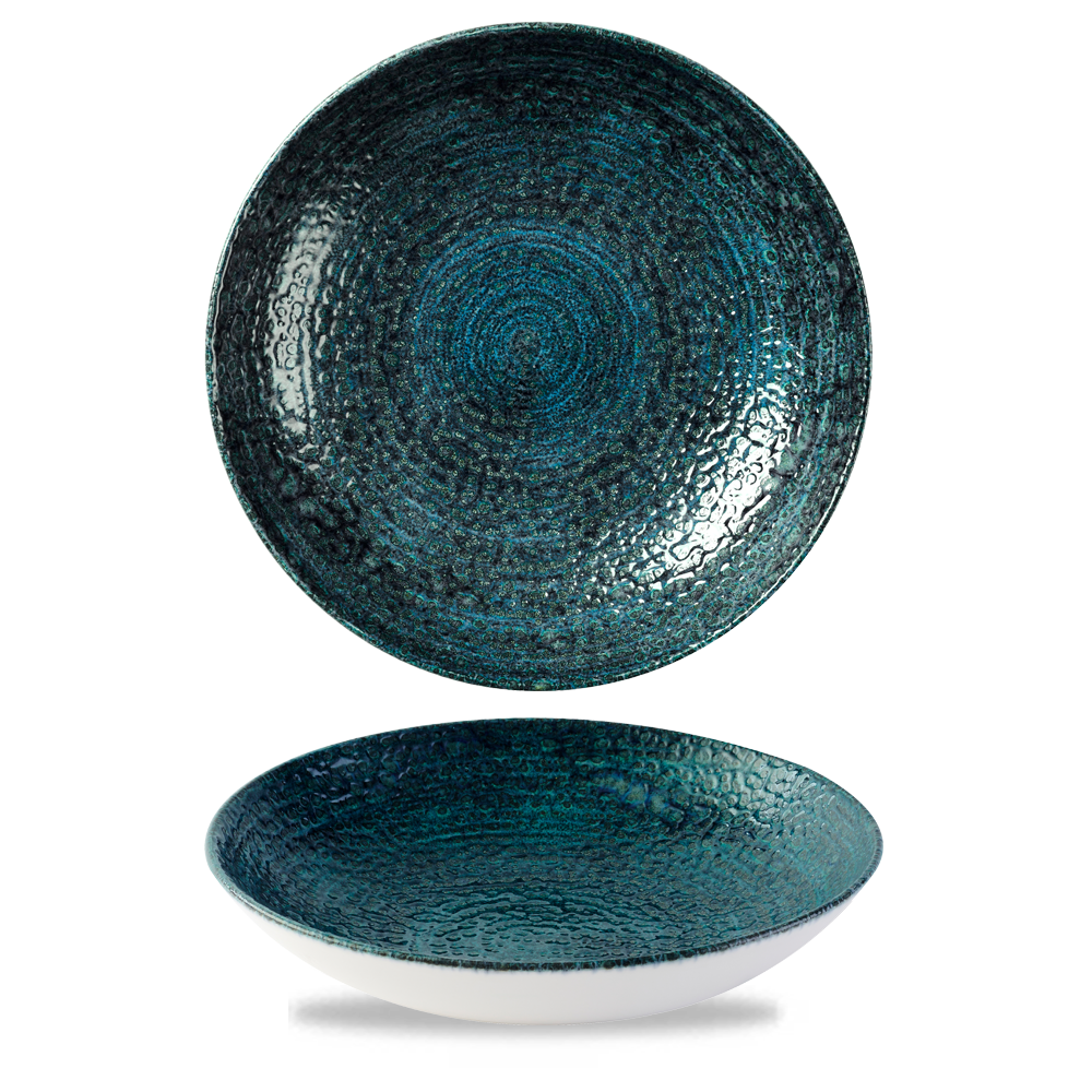 Churchill Homespun Chroma Blue Teller Tief Coup 24.8Cm, 12 Stück