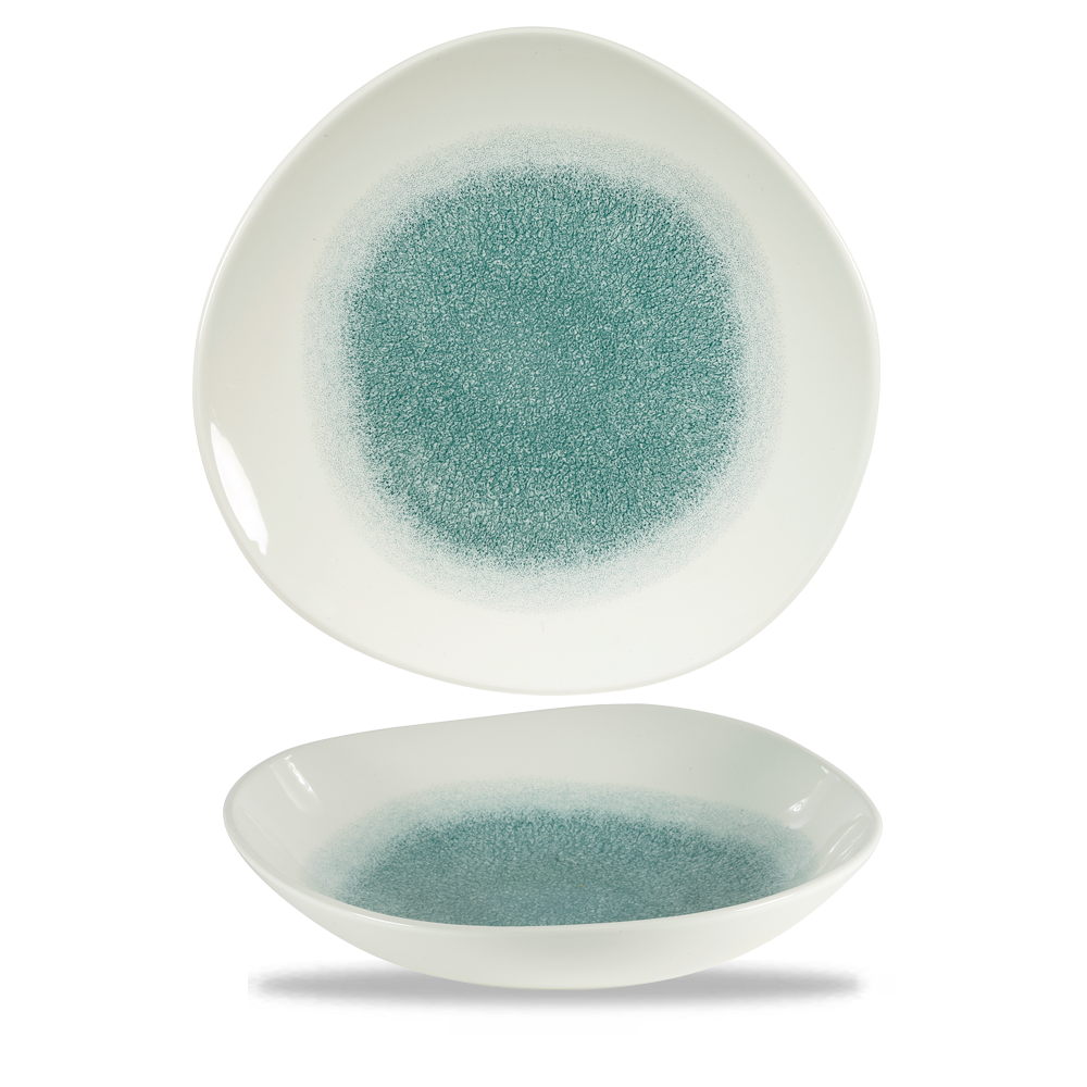 Churchill Studio Prints Raku Jade Green Teller Tief Organisch 26,4cm, 12 Stück