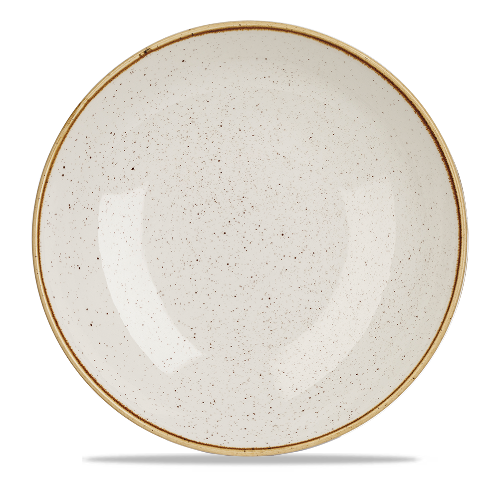 Churchill Super Vitrified Stonecast Barley White Teller Tief Coup 31cm, 6 Stück, Rund